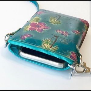 SMALL LEATHER CELL PHONE Bag, Hawaii Theme